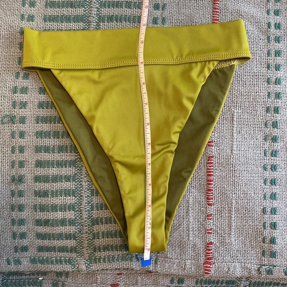 New! Tribe Kelly, The High Dive Bikini Bottoms, Color: Avocado, Size XS - Picture 7 of 7